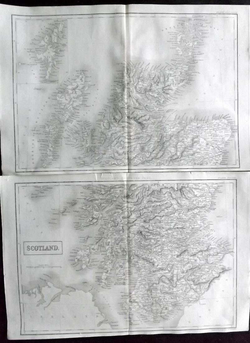 Encyclo. Britannica C1830 Set of 2 Maps of Scotland (1 of 2)