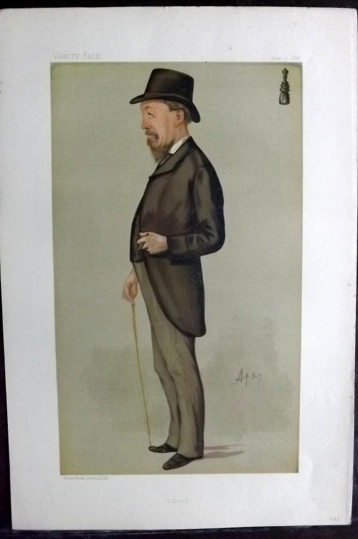 Vanity Fair Print 1888 J. H. Blackburne, Chess Player (1 of 1)