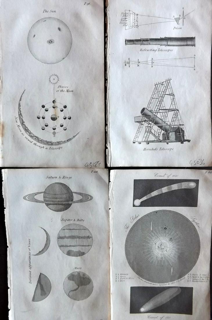 Blair, David 1834 Lot of 4 Miniature Prints. Astronomy (1 of 2)
