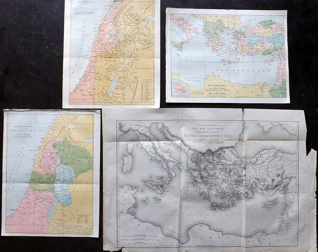 Holy Land C1860 Lot of 4 Bible Maps (1 of 2)