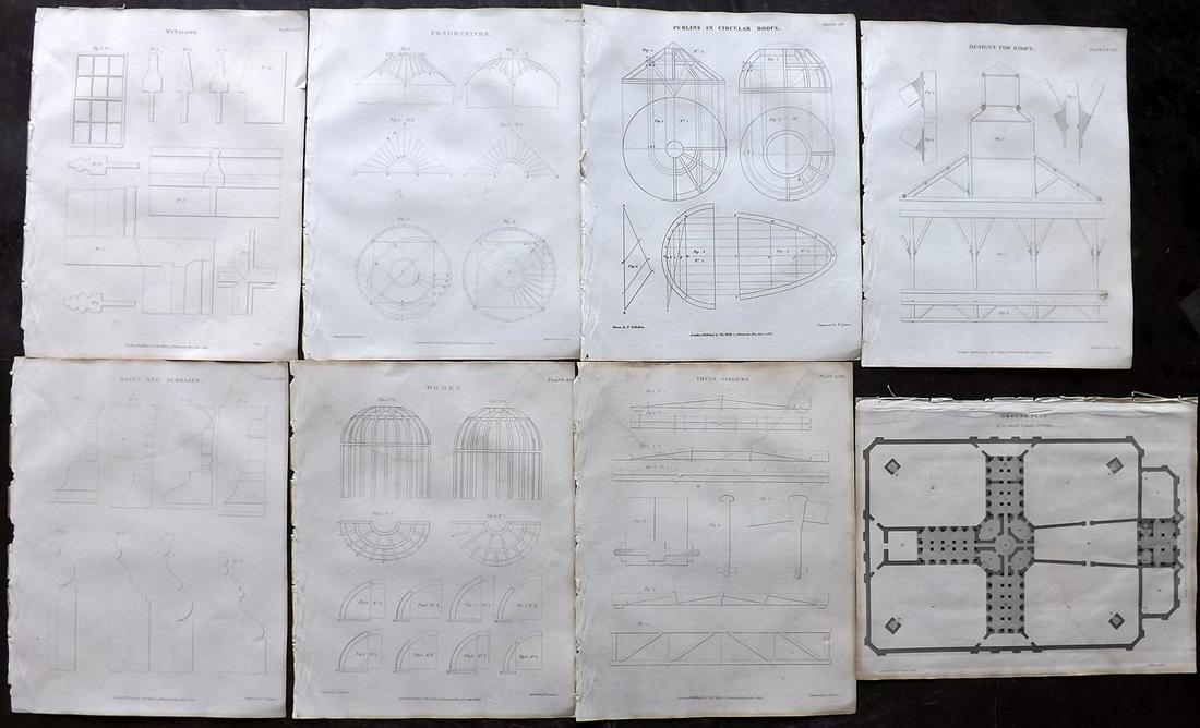 Nicholson, Peter 1826 Lot 8 Building/Architecture Print (1 of 2)