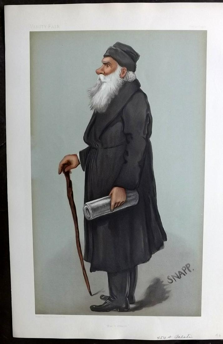 Vanity Fair Print 1901 Leo Tolstoy, Russia, Literary (1 of 1)