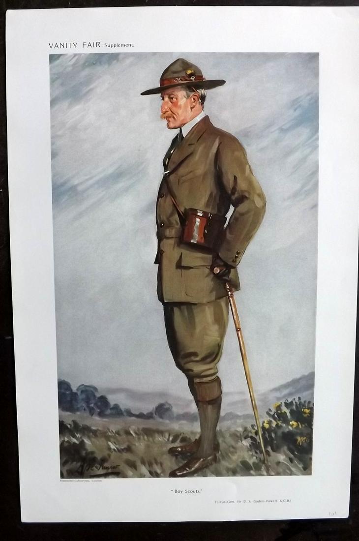 Vanity Fair Print 1911 Lord Baden Powell, Boy Scouts (1 of 1)