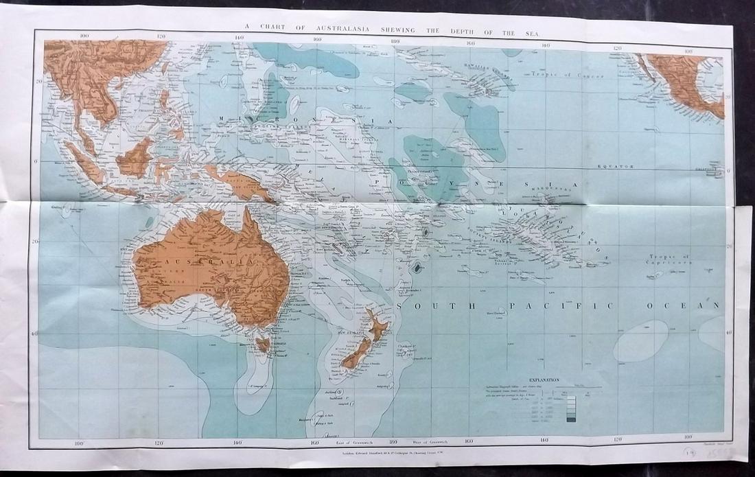 Stanford (Pub) 1894 Map of Australasia (1 of 2)