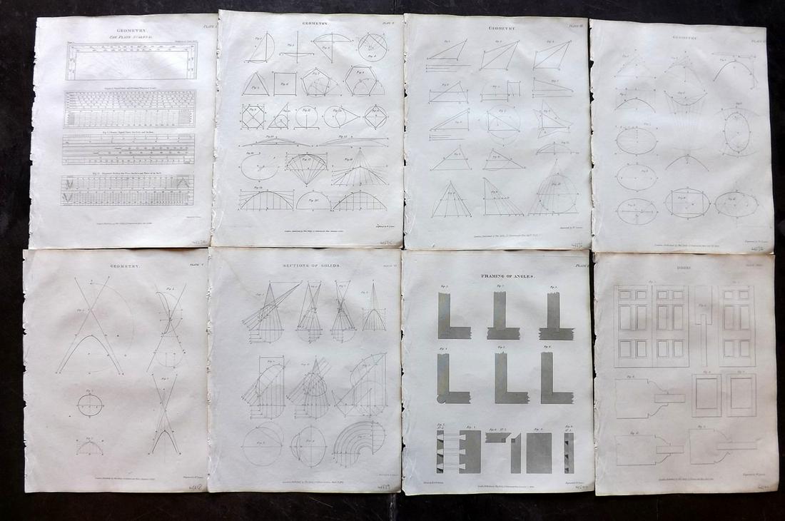 Nicholson, Peter 1826 Lot 8 Building/Architecture Print (1 of 2)