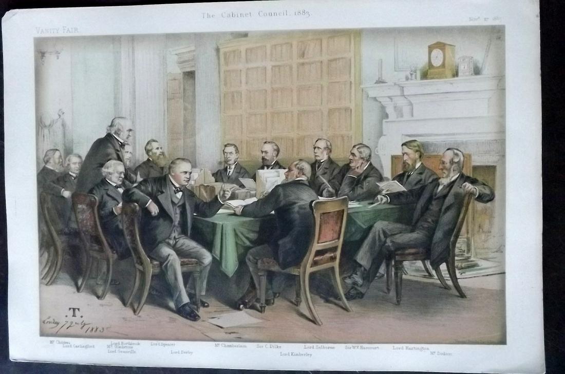 Vanity Fair Print 1883 The Cabinet Council, Group (1 of 1)