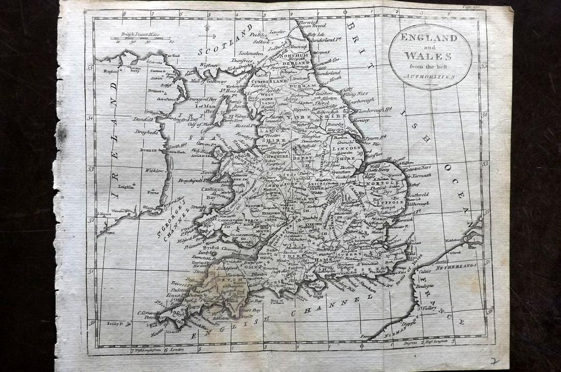 Guthrie, William 1790 Antique Map. England & Wales (1 of 2)