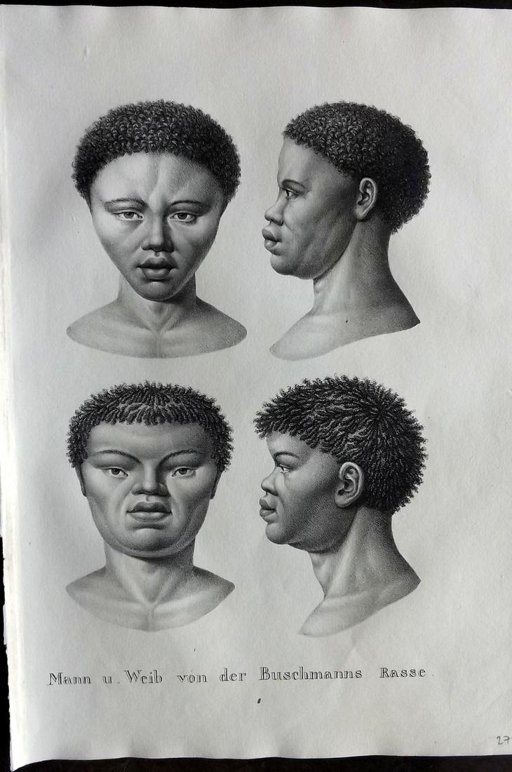 Schinz & Brodtmann 1827 Print. South African Natives (1 of 2)