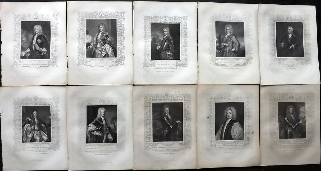 Gaspey, Thomas C1860 Lot of 10 British Portraits (1 of 2)