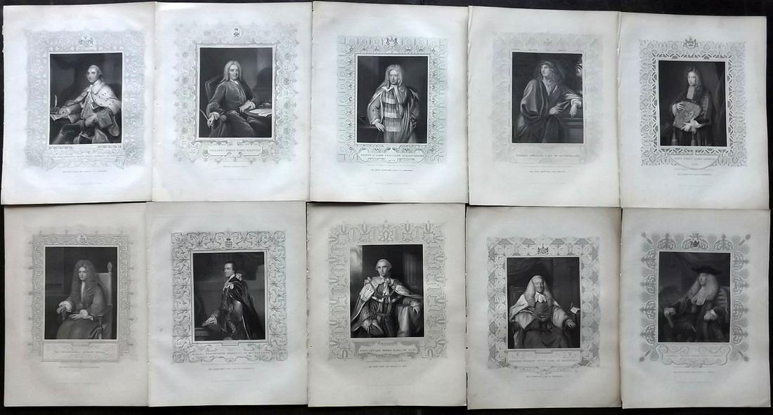 Gaspey, Thomas C1860 Lot of 10 British Portraits (1 of 2)