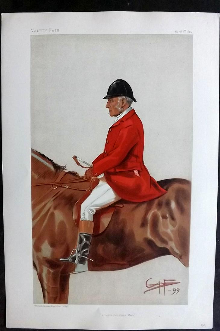 Vanity Fair Print 1899 William Ward Tailby, Foxhunter: Chromolithograph Published 1869-1914, London for "Vanity Fair" Paper Size: 15 x 10 inch (38 x 25cm) Good Condition