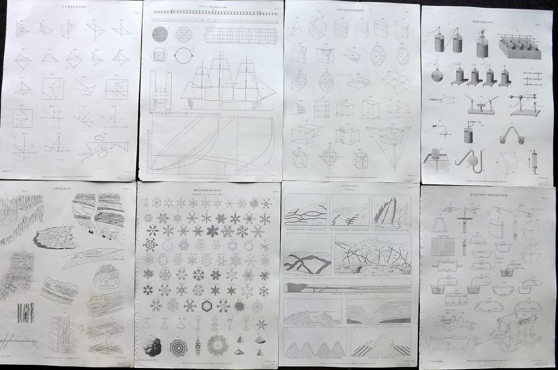 Encyclo. Metropolitana C1830 Lot of 8 Science Prints (1 of 2)