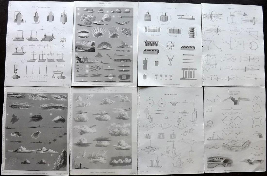 Encyclo. Metropolitana C1830 Lot of 8 Science Prints (1 of 2)