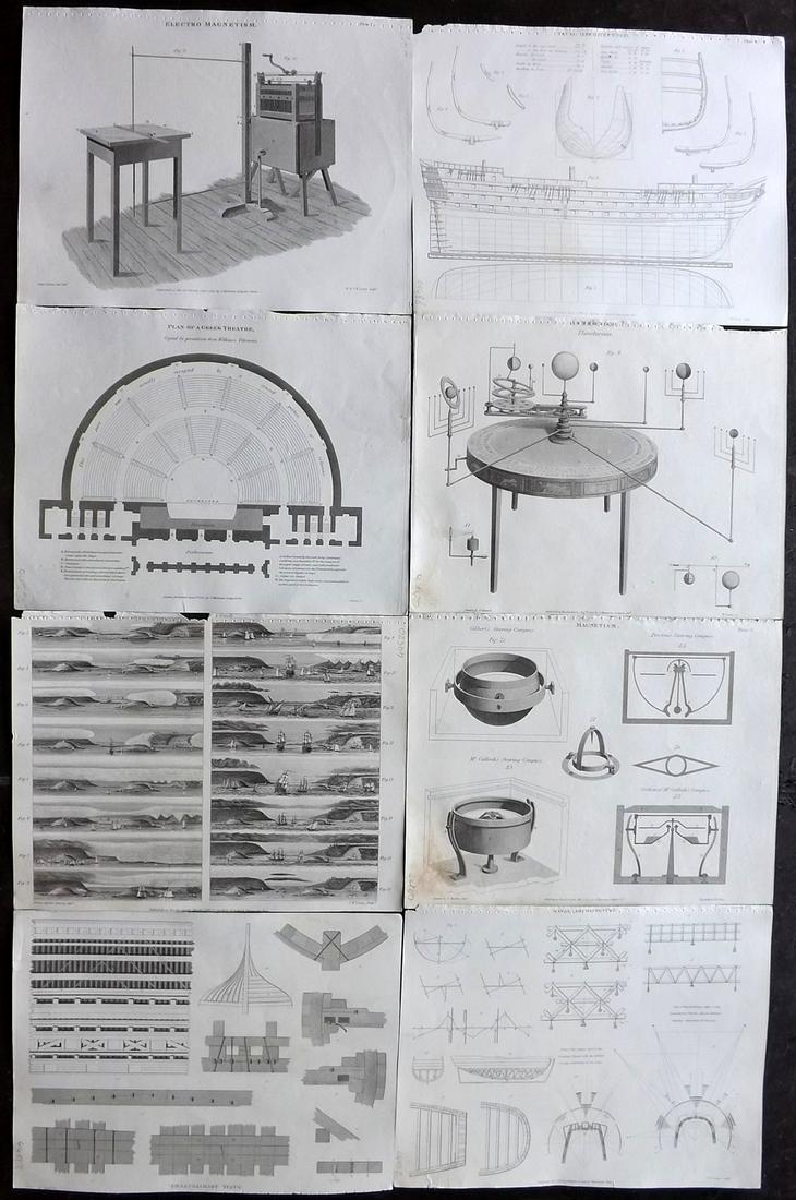 Encyclo. Metropolitana C1830 Lot of 8 Science Prints (1 of 2)