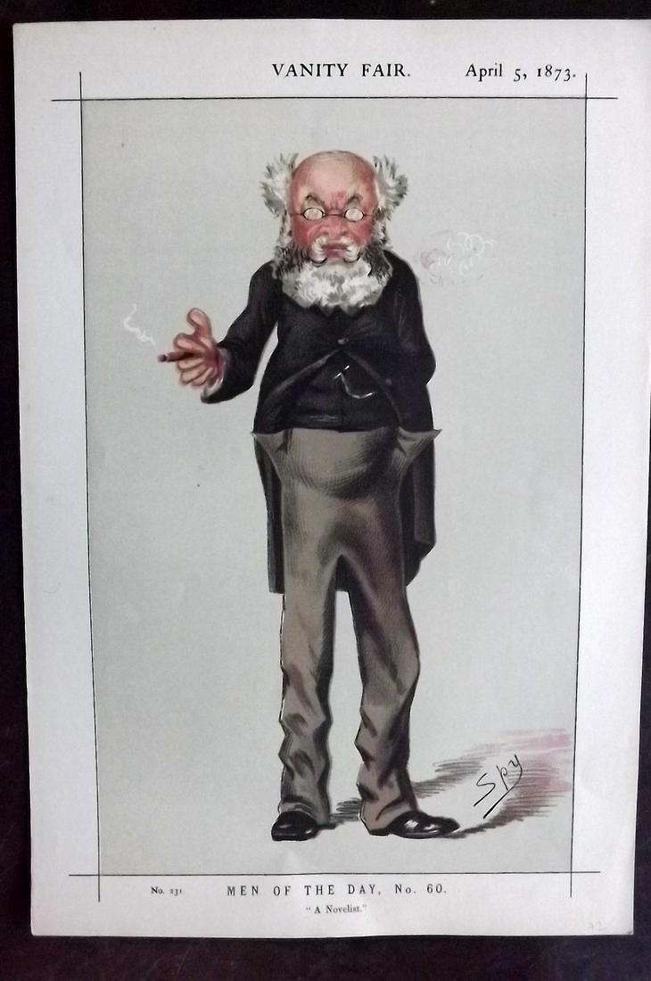 Vanity Fair Print 1873 Anthony Trollope, Literary (1 of 1)