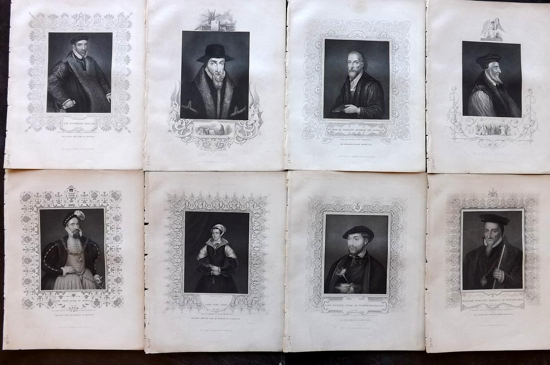 Gaspey, Thomas C1860 Lot of 8 British Portrait Prints (1 of 2)