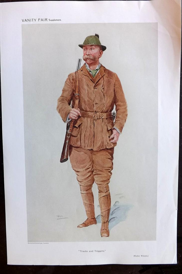 Vanity Fair Print 1909 Walter Winans, Game Hunter (1 of 1)