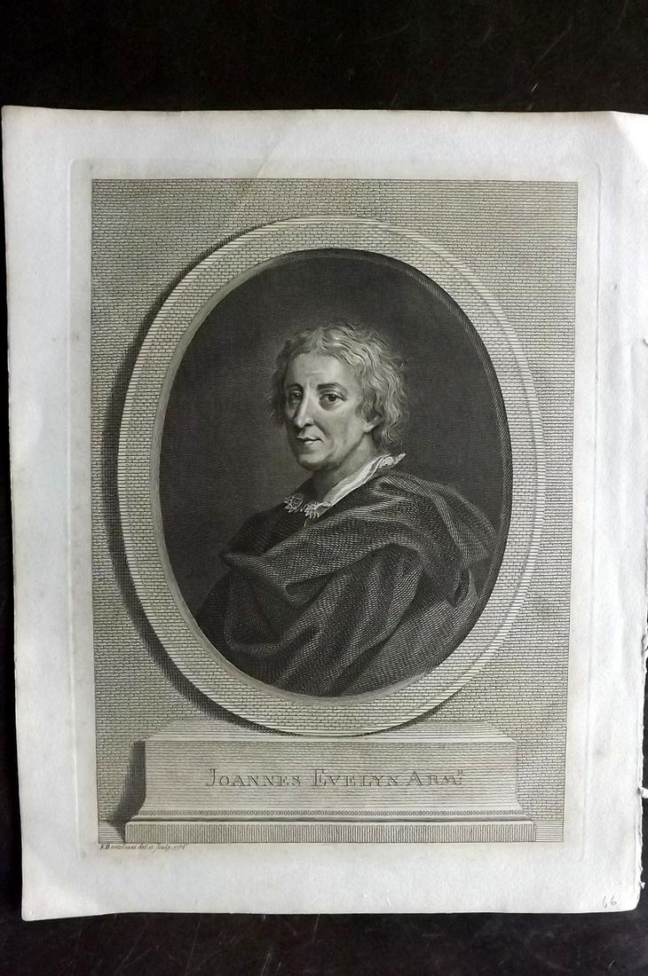 Bartolozzi, Francesco 1776 Portrait of John Evelyn (1 of 2)