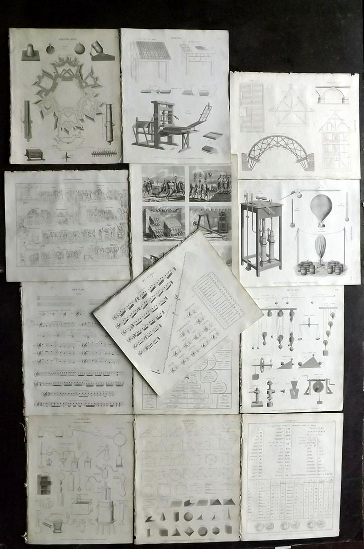 Crabb, George 1823 Lot of 13 Science & Tech Prints (1 of 2)