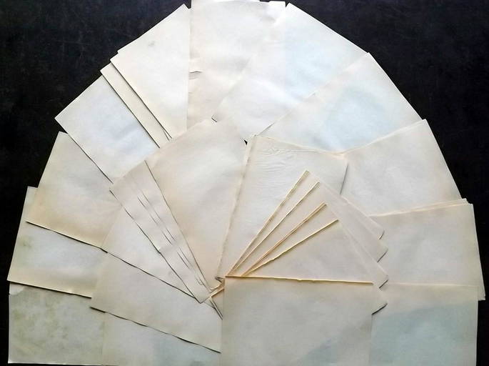 Old Paper, Bookbinding 1850's Lot of 40 Uniform Sheets Feb 25, 2021
