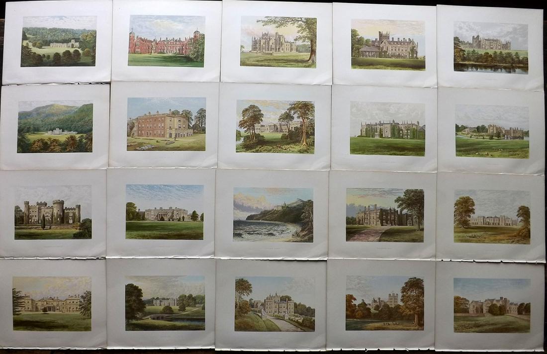 Morris Seats C1870 Lot of 20 Colour Woodblock Views (1 of 7)