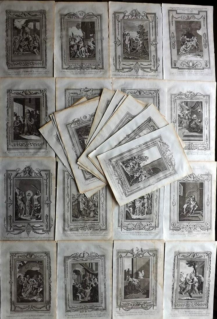 Religous C1780 Lot of 32 Folio Copper Plates by Wright: Folio Copper Plates Published C1780, London for an Edition of Paul Wright's British Family Bible. Paper Size: 14 x 9 inch (36 x 23cm) Good Condition