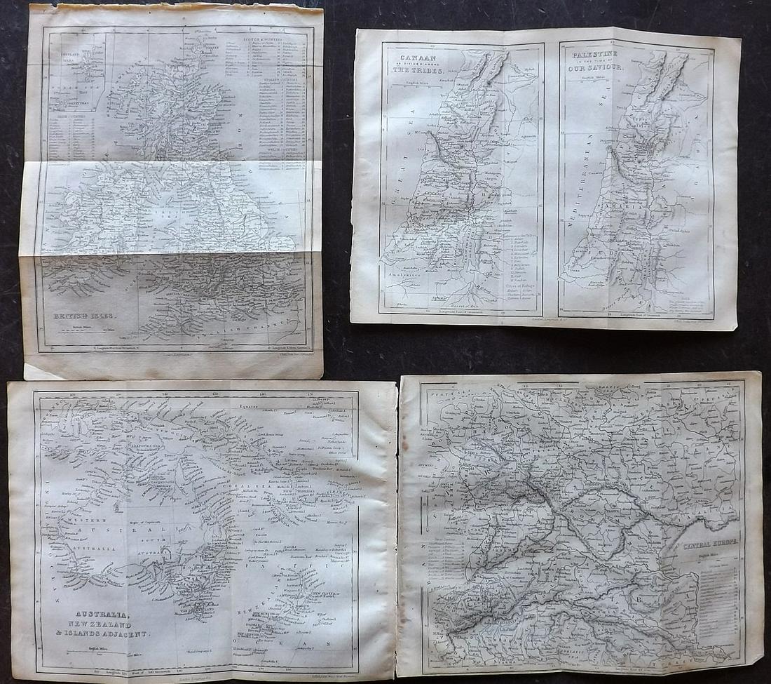 Hall, Sidney C1850 Mixed Lot of 4 Maps (1 of 2)