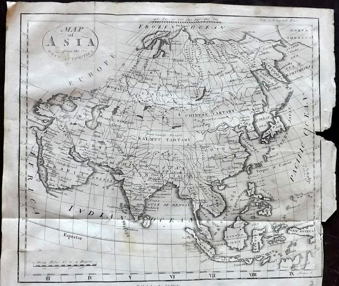 Lochhead (Pub) 1811 Rare Map. Asia (1 of 2)