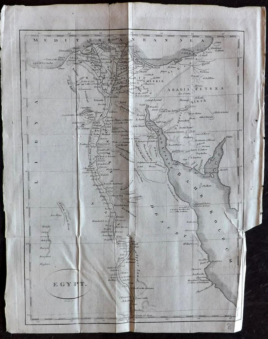Lochhead (Pub) 1811 Rare Map. Egypt (1 of 2)