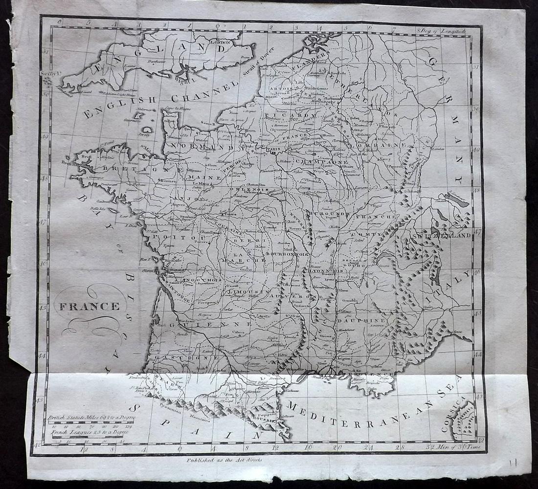 Lochhead (Pub) 1811 Rare Map. France (1 of 2)