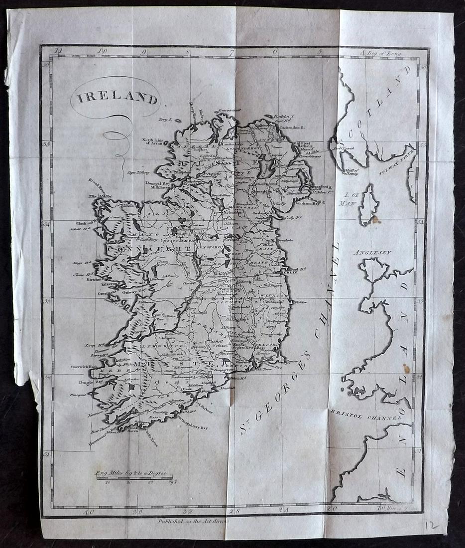 Lochhead (Pub) 1811 Rare Map. Ireland (1 of 2)
