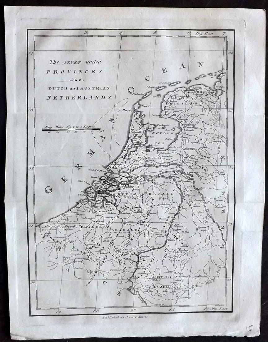 Lochhead (Pub) 1811 Rare Map. Netherlands Holland (1 of 2)