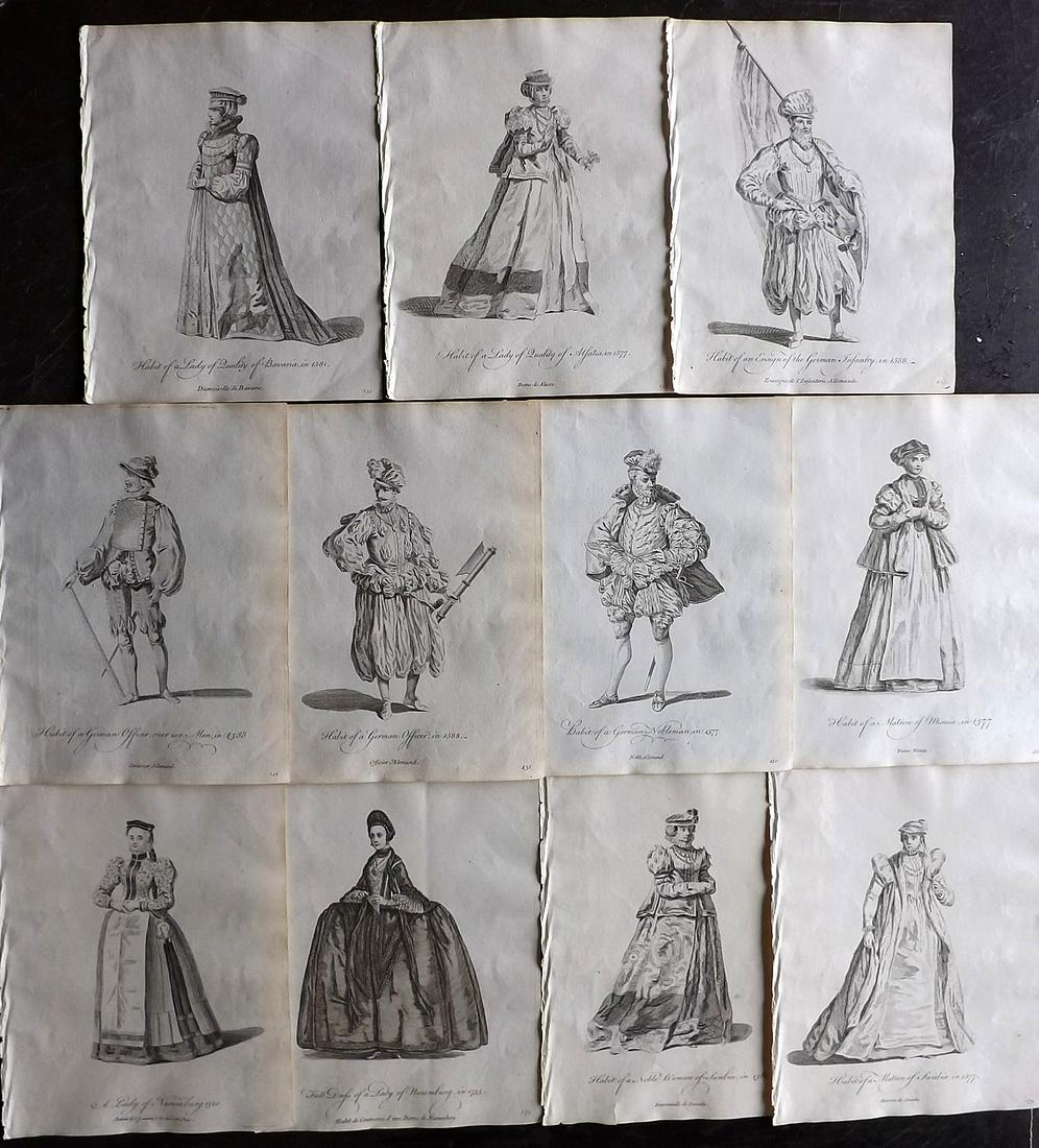 Jefferys, Thomas C1760 Lot of 11 Prints. Germany (1 of 2)