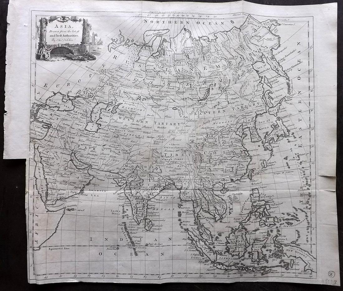 Kitchin, Thomas 1785 Antique Map of Asia (1 of 2)