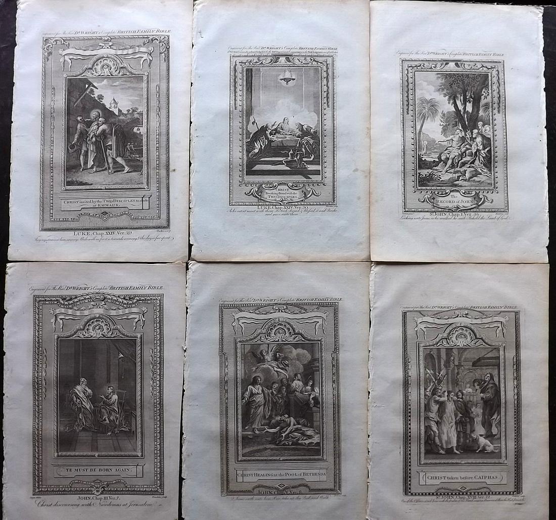 Wright, Paul 1782 Lot of 6 Folio Religious Prints (1 of 2)