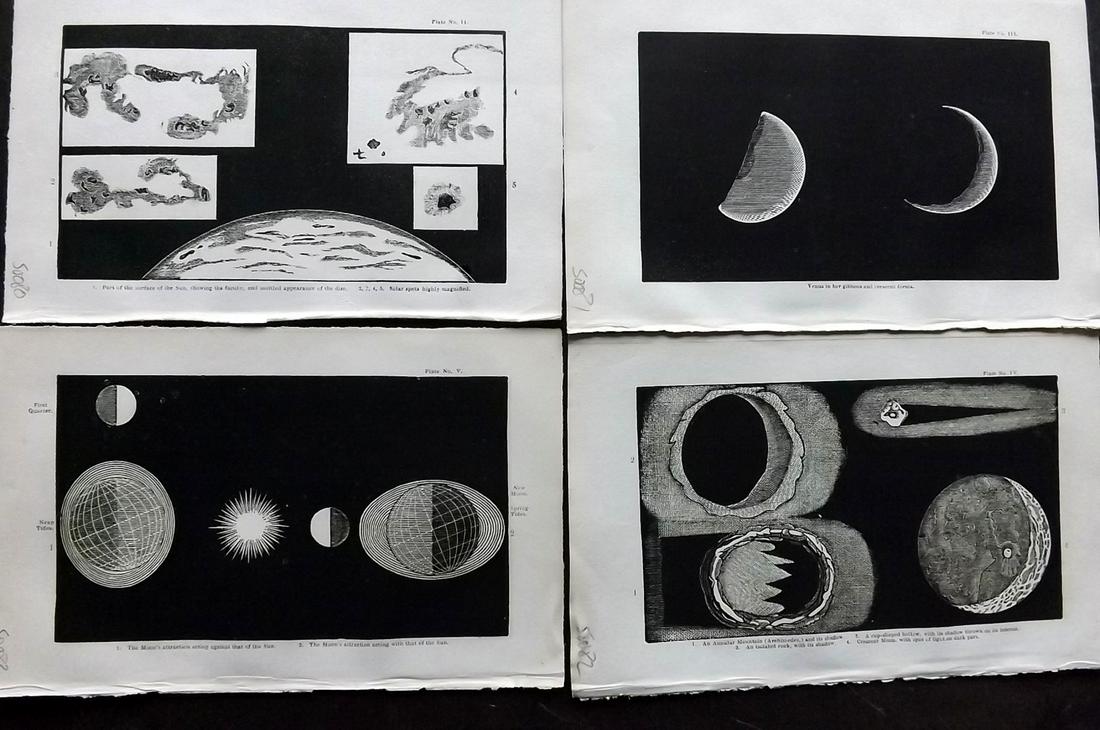 Mozley (Pub) 1859 Lot of 4 Astronomy Celestial Prints (1 of 2)