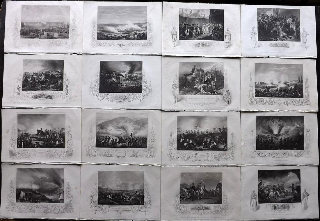 Tallis (Pub) 1853 Lot of 16 Military Prints (1 of 9)
