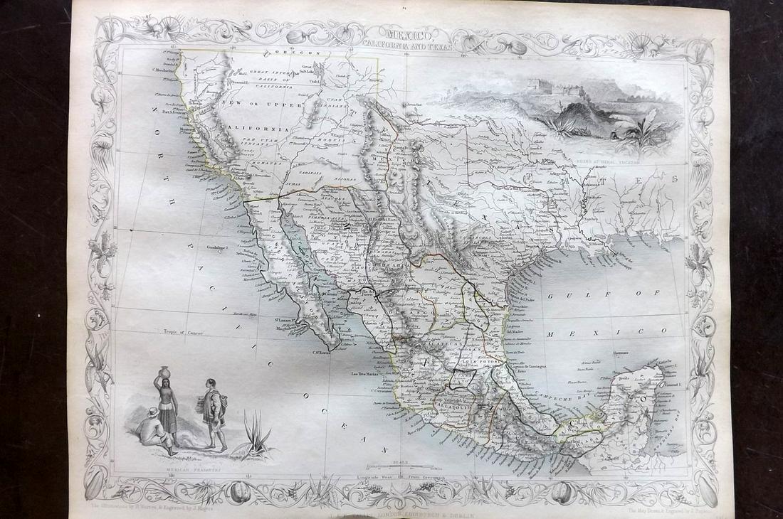 Tallis, John (Pub) 1852 Map. Mexico, California & Texas (1 of 2)