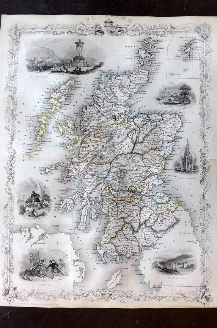 Tallis, John (Pub) 1852 Map. Scotland (1 of 2)