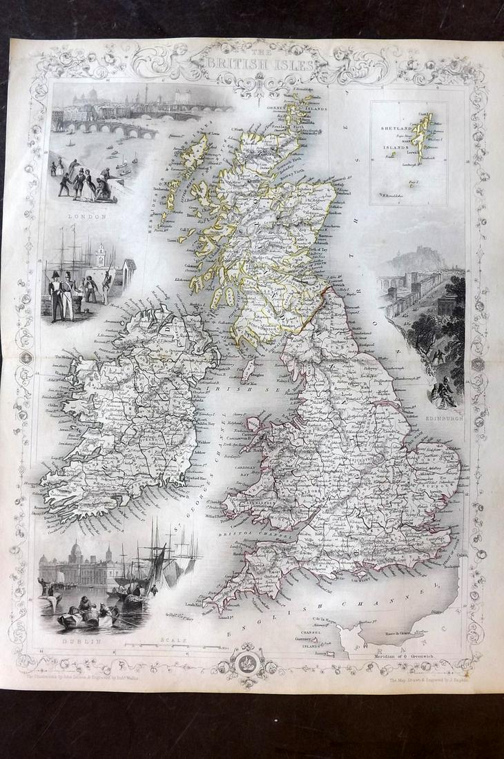 Tallis, John (Pub) 1852 Map. British Isles (1 of 2)