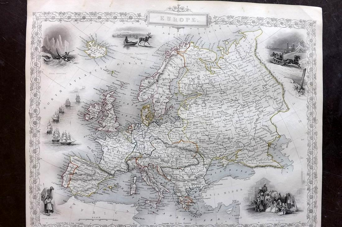 Tallis, John (Pub) 1852 Map. Europe (1 of 2)