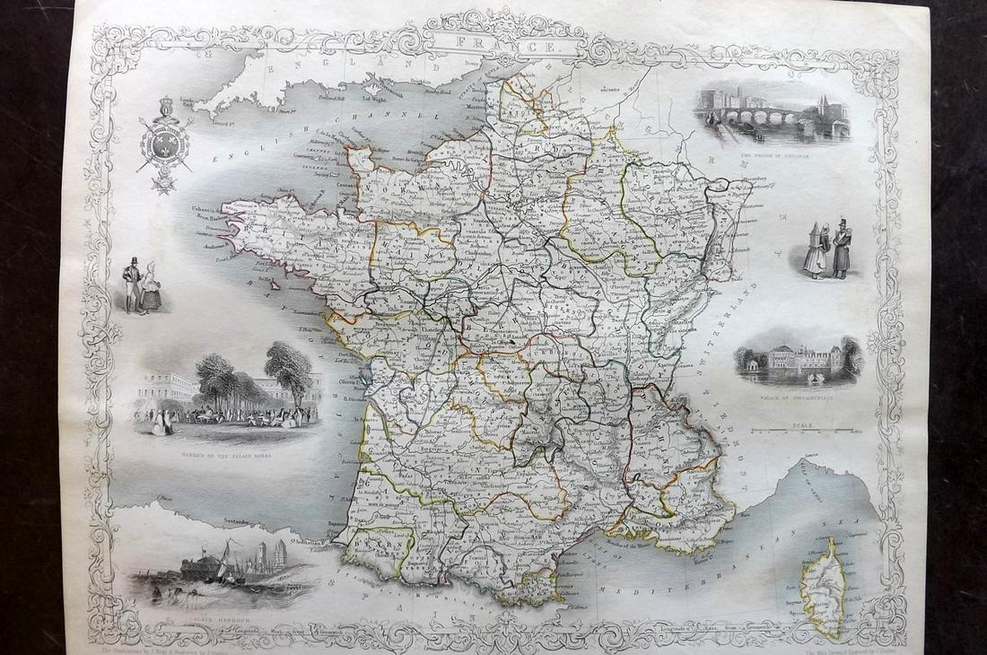Tallis, John (Pub) 1852 Map. France (1 of 2)