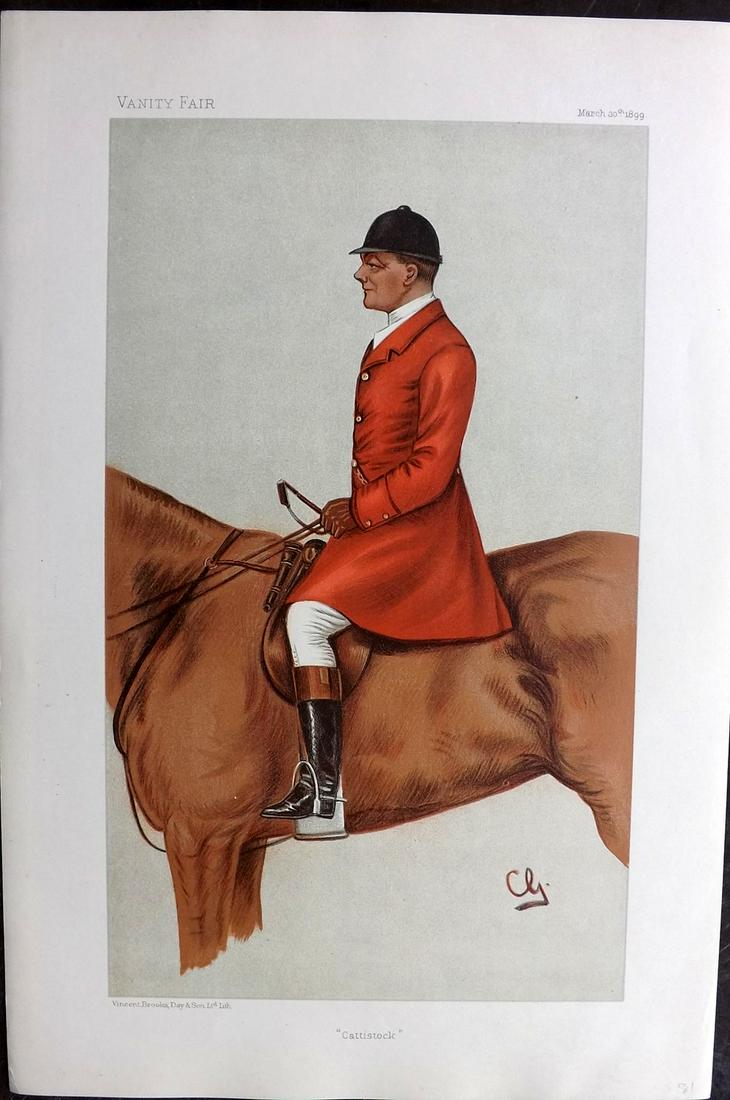 Vanity Fair Print 1899 John Hargreaves, Fox Hunter (1 of 1)