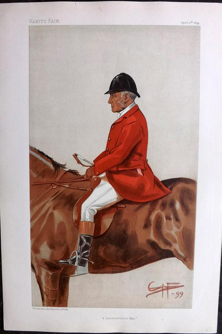 Vanity Fair Print 1899 William Ward Tailby, Fox Hunter: Chromolithograph Published 1869-1914, London for "Vanity Fair" Paper Size: 15 x 10 inch (38 x 25cm) Good Condition