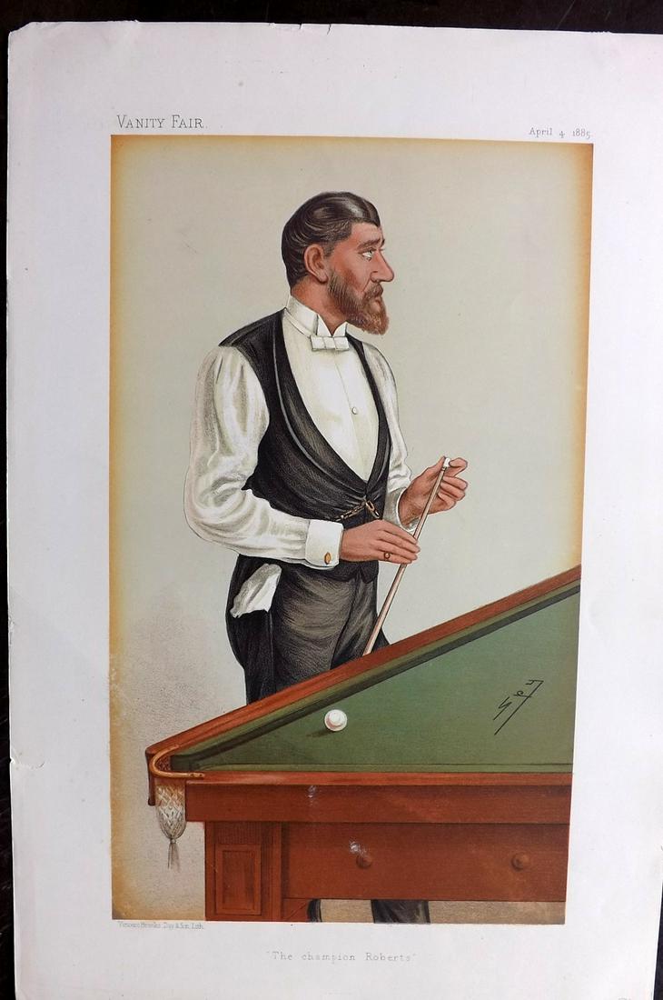 Vanity Fair Print 1885 John Roberts Jr, Billiards (1 of 1)