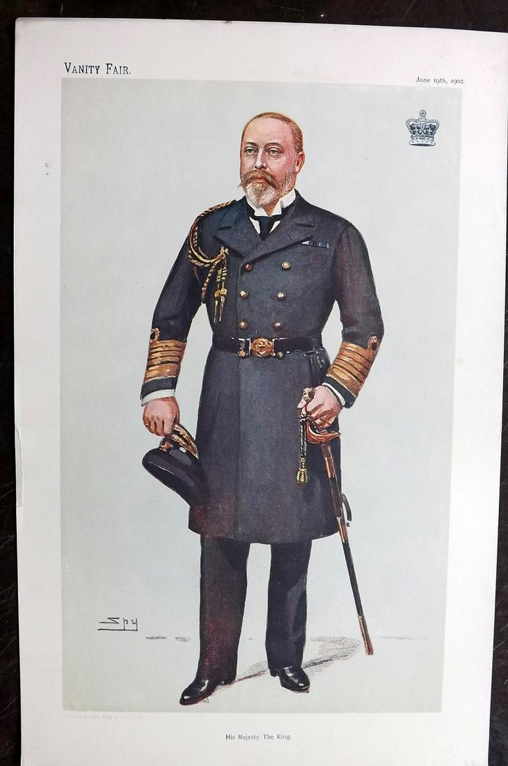 Vanity Fair Print 1902 King Edward VII, Royal (1 of 1)
