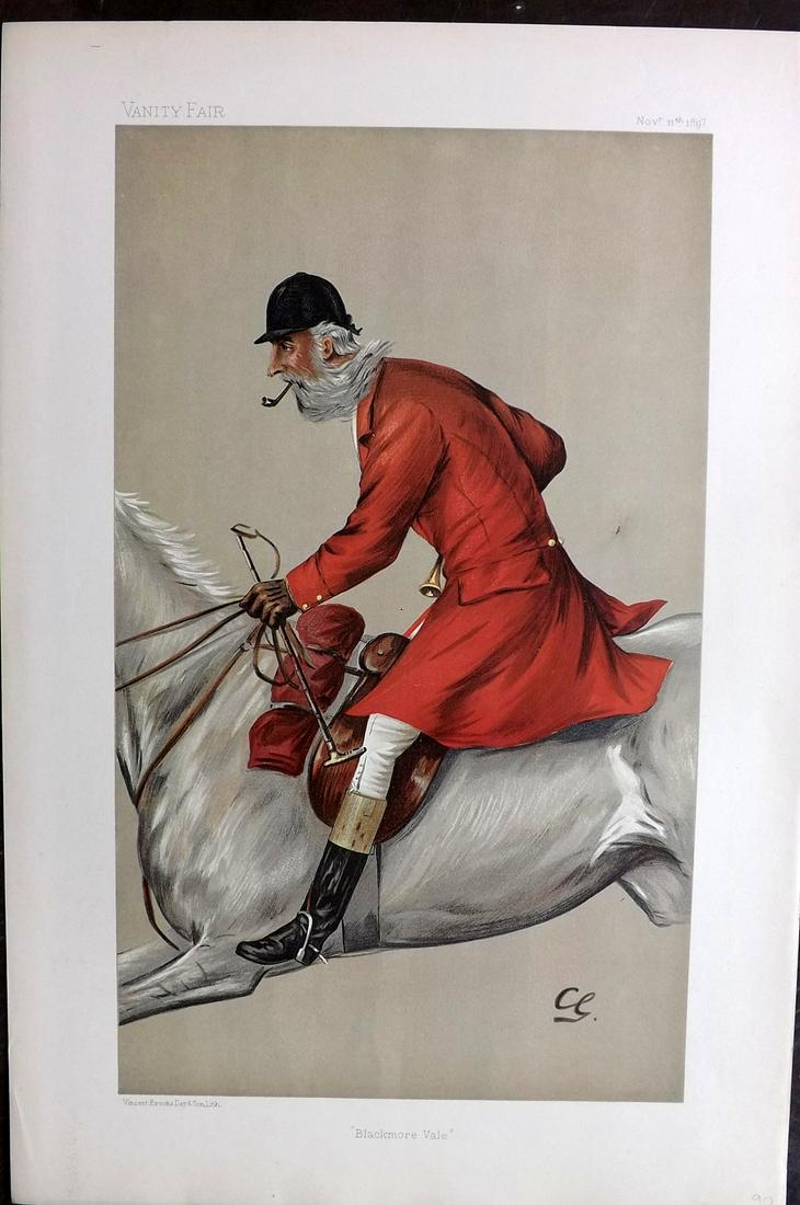 Vanity Fair Print 1897 Thomas Merthy Guest, Fox Hunter (1 of 1)