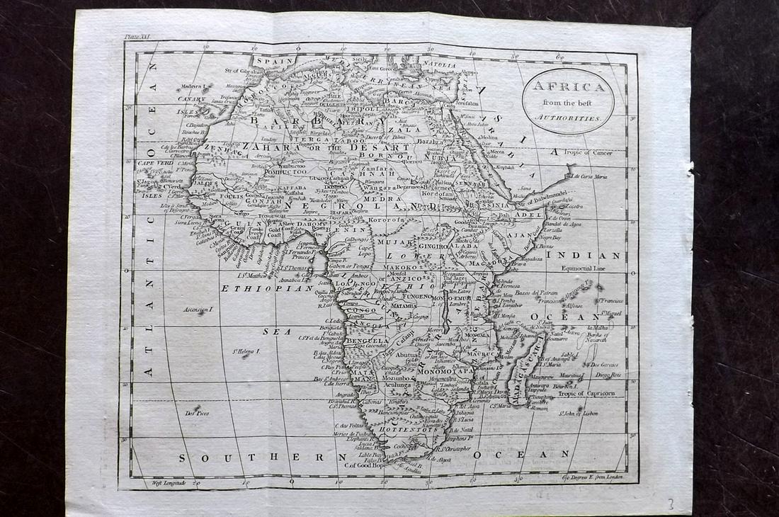 Guthrie, William 1798 Map. Africa Continent (1 of 2)
