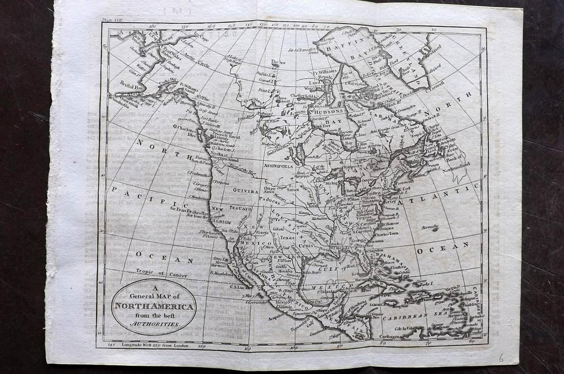 Guthrie, William 1798 Map. General Map of North America (1 of 2)