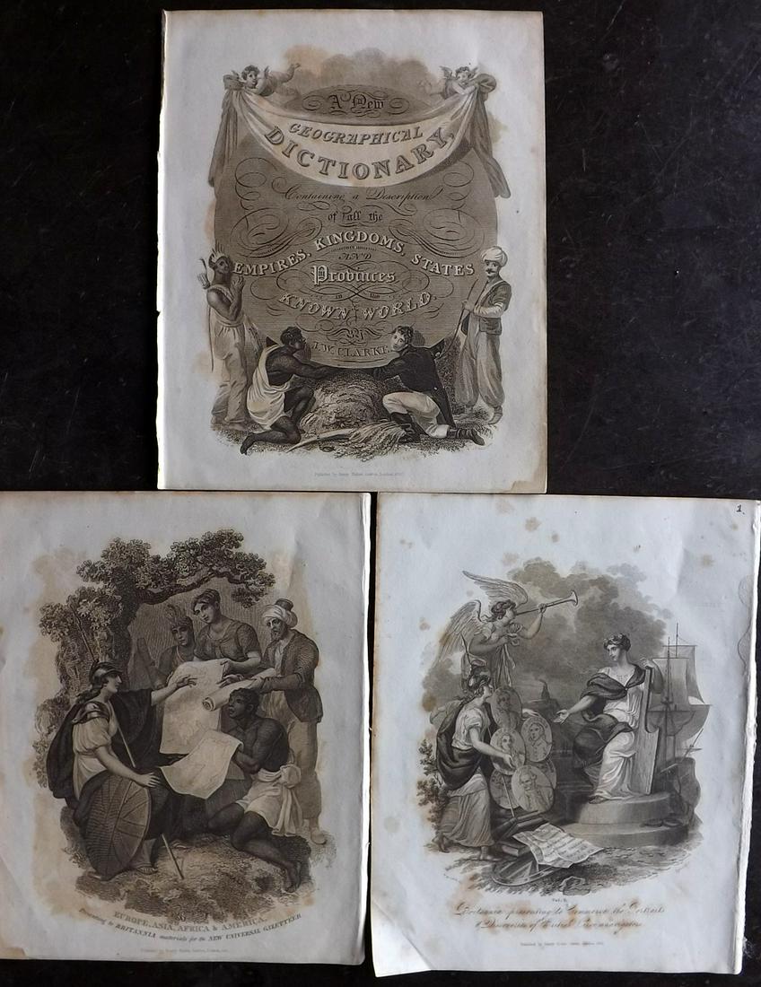 Clarke, J. W. 1823 Lot of 3 Classical Engravings. (1 of 2)